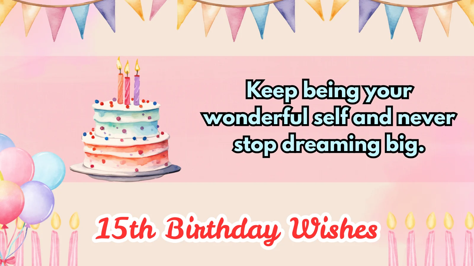 15th birthday wishes